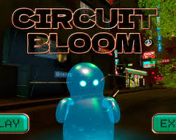 A race track dynamically morphing and glowing green amidst geometric structures in a digital environment